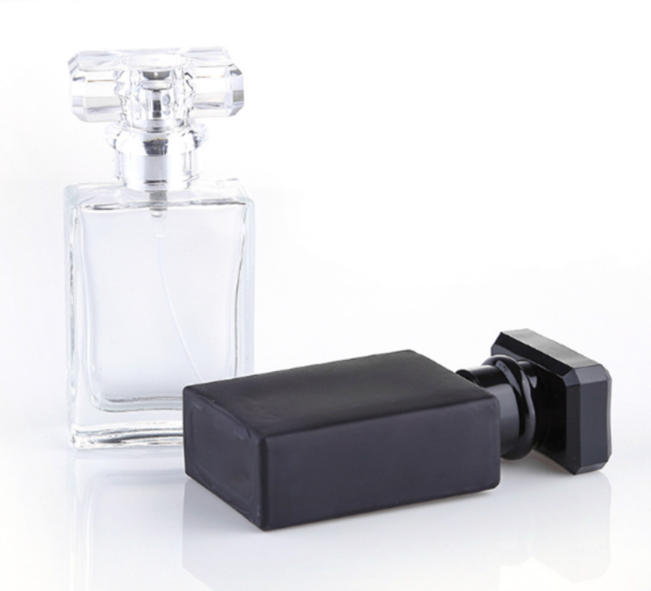 30 Ml 50 Ml 100Ml Clear Square Refillable Perfume Screw Glass Bottle For Essential Oil