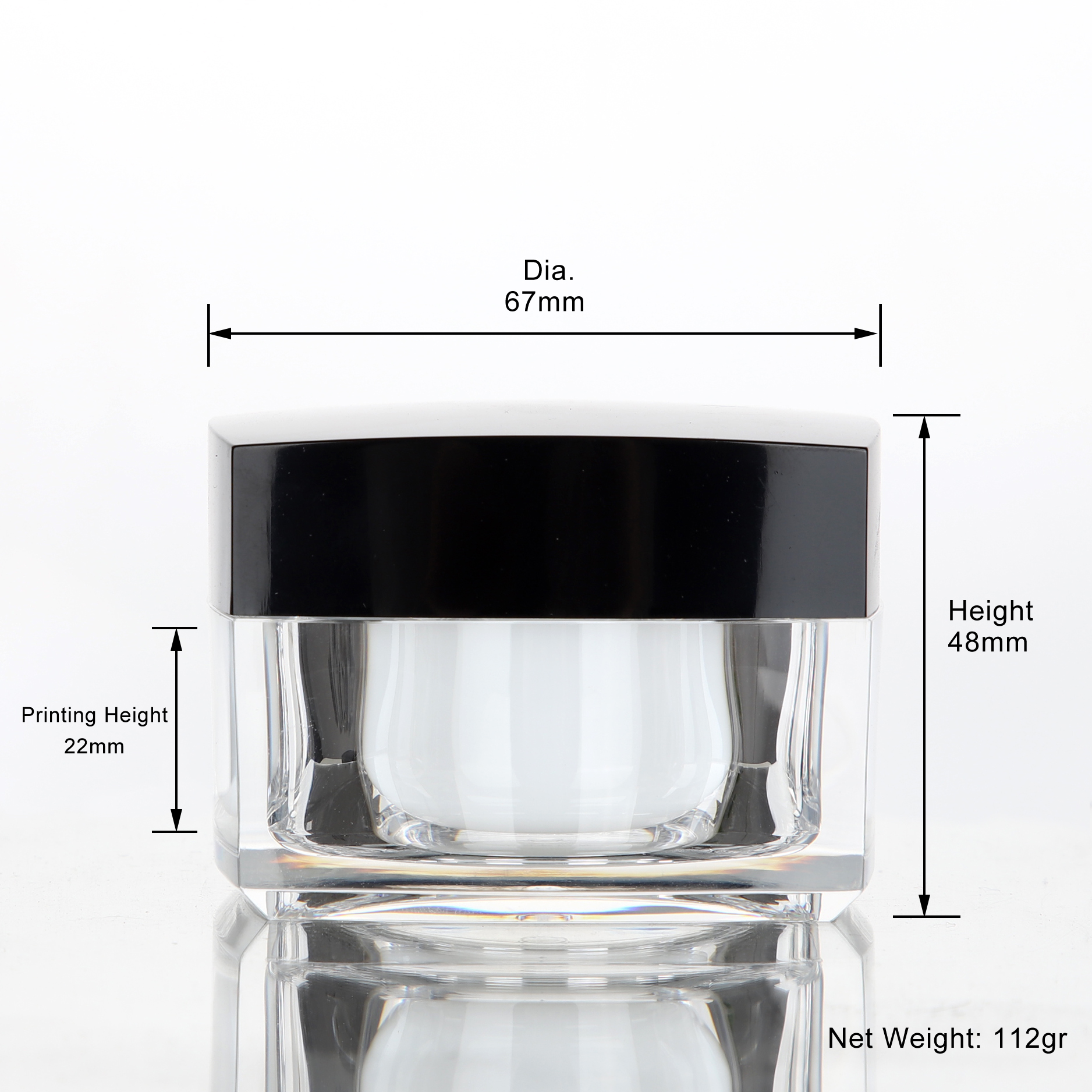 30 g 50 g transparent acrylic cream jar, face cream jar, high quality 30 g 50 g cosmetics packing