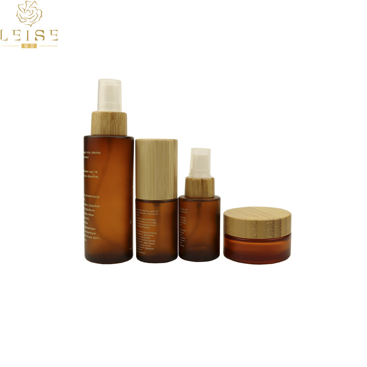 30 ml 1oz frosted amber cobalt blue green essential oil glass mist spray bottle brown color spray bottle with bamboo collar