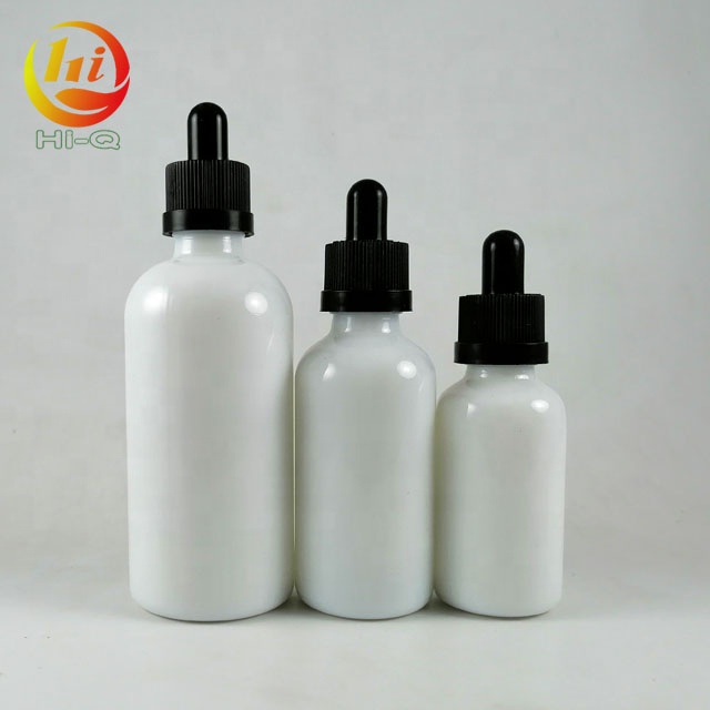 30 ml 30ml porcelain white dropper bottle with bamboo lid