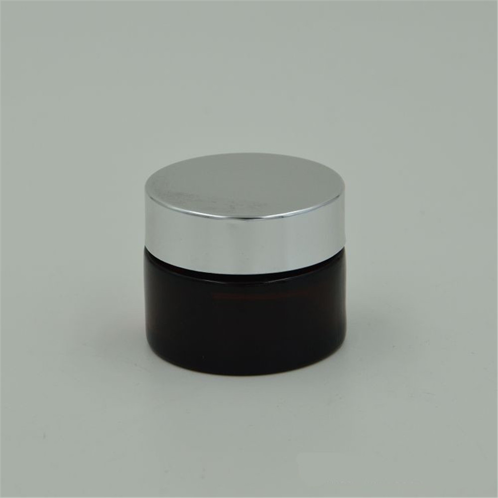 30 ml 50 ml 100 ml amber frosted glass jar for face cream cosmetic
