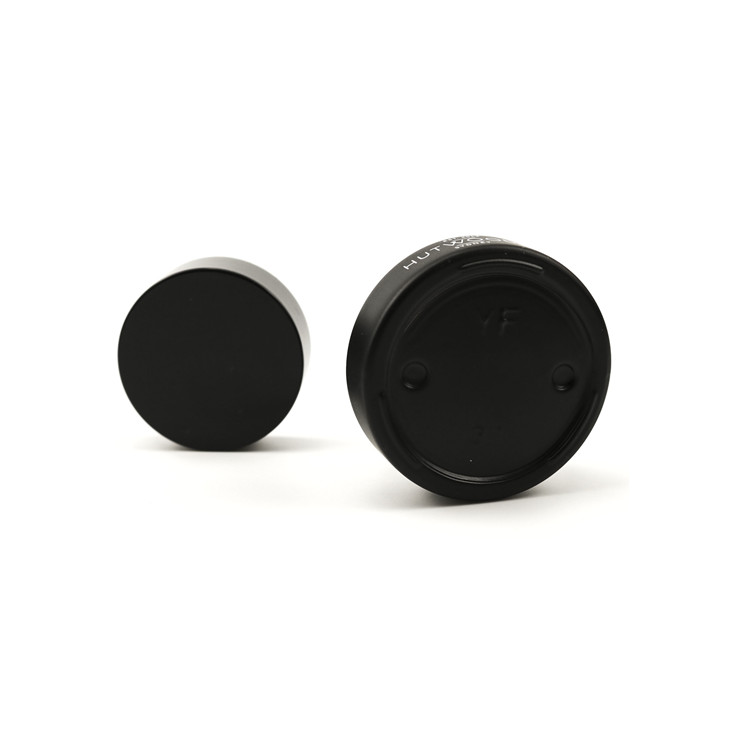 30 ml 50 ml 100 ml sloping shoulder matte black glass cosmetic jar with black plastic lid