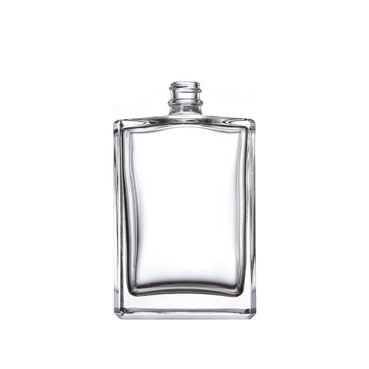 30 ml 50 ml 100ml screen printing and glass material luxury square perfume glass bottle with spray