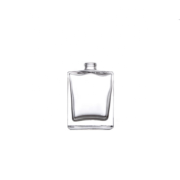 30 ml 50 ml 100ml screen printing and glass material luxury square perfume glass bottle with spray