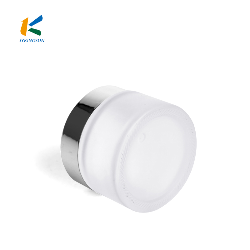 30 ml 50 ml 2oz matte glass round cosmetic face cream jar with gold lid