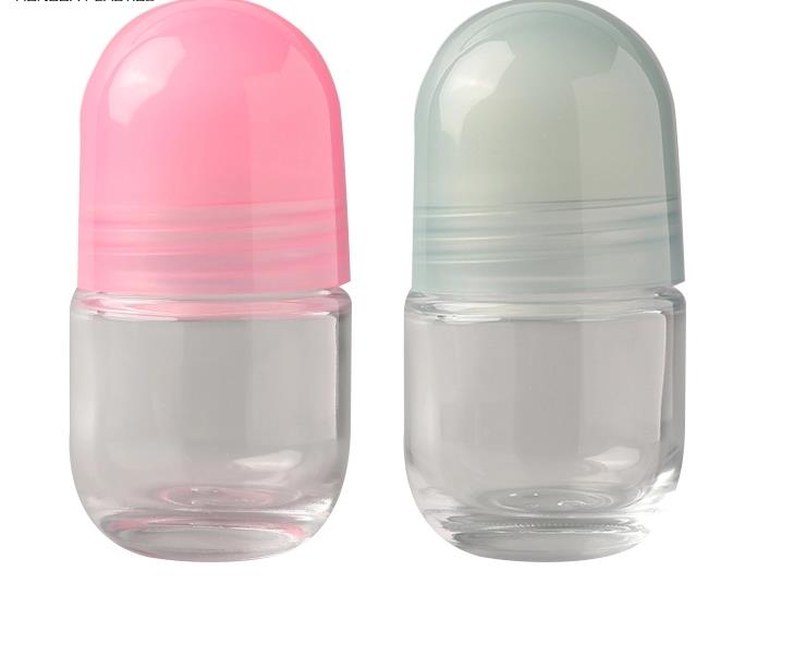 30 ml 50 ml 60 ml oval shape transparent empty roll on glass deodorant stick container bottles for body cream
