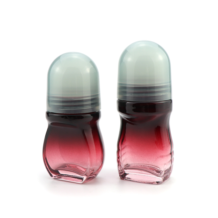 30 ml 50 ml 60 ml oval shape transparent empty roll on glass deodorant stick container/bottles for body cream