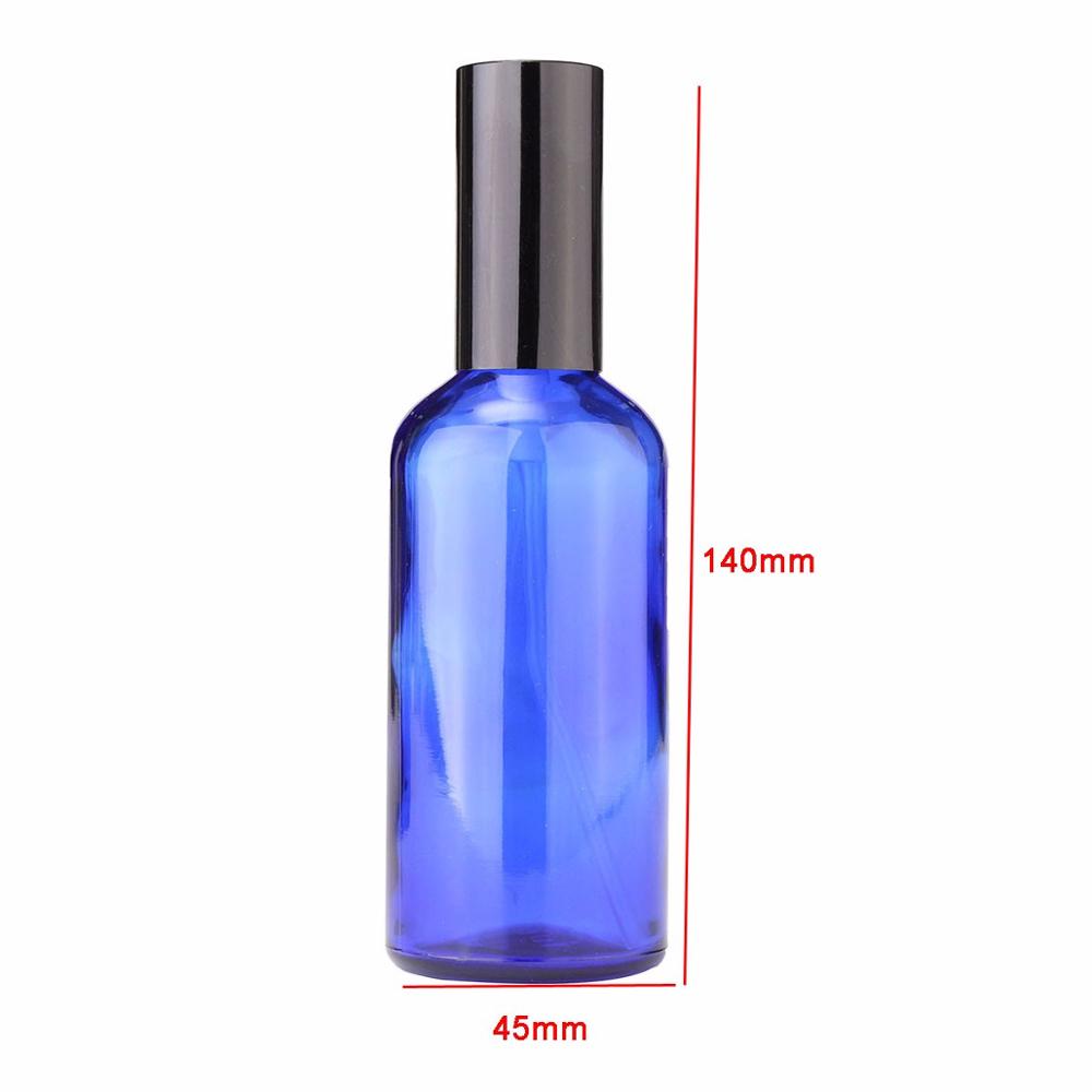 30 ml 50ml 100ml Refillable Perfume Essential Oils Blue Glass Spray Bottle With Fine Mist Spray