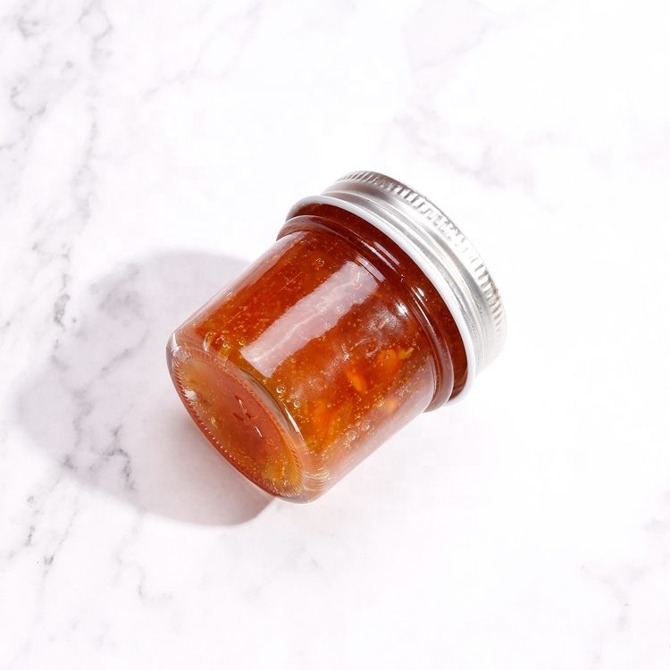 30 ml 60 ml 120 ml Tapered shape mini glass jam jar for honey storage with screw lid