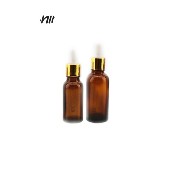 30 ml Amber Cosmetic Glass Essential Oil Bottle with Dropper Cap