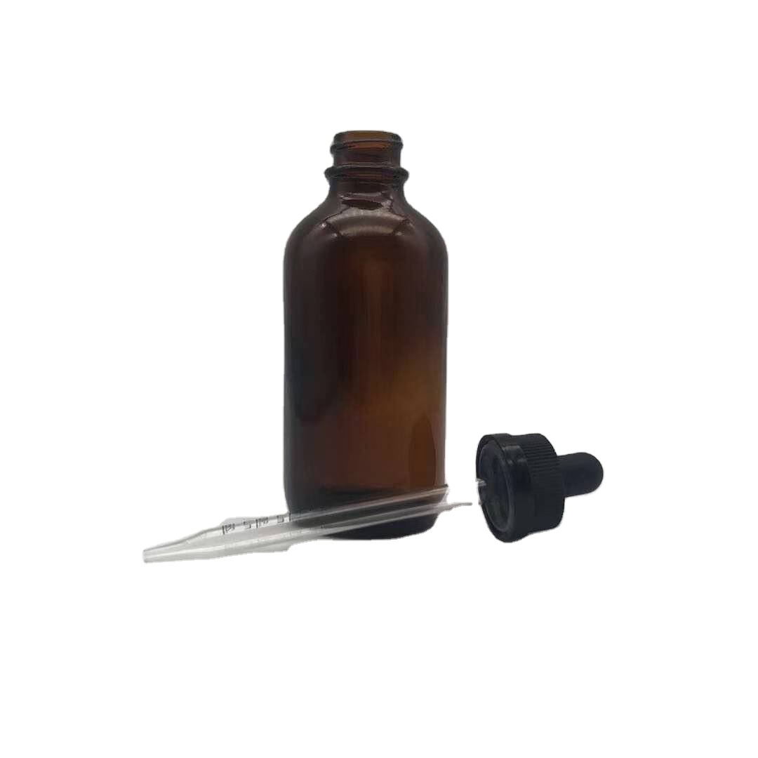 30 ml Boston Round Glass Dropper Bottle with Dropper Cap for Essential Oil