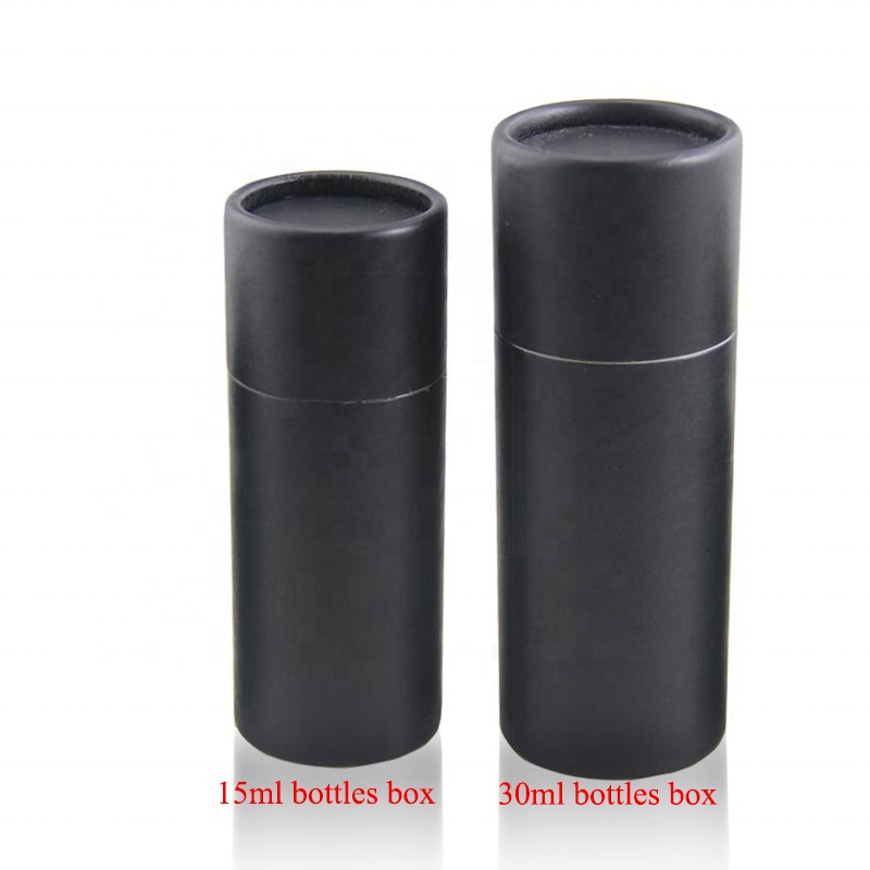 30 ml Cosmetic Black Matte Glass Face Serum Essential Oii Dropper Bottles With Box