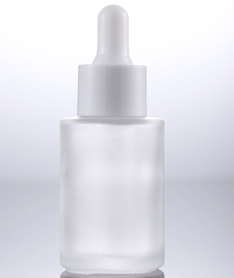 30 ml Glass Frosted Liquid Flat Top Dropper Bottle Essential Oil Serum Bottle with Dropper