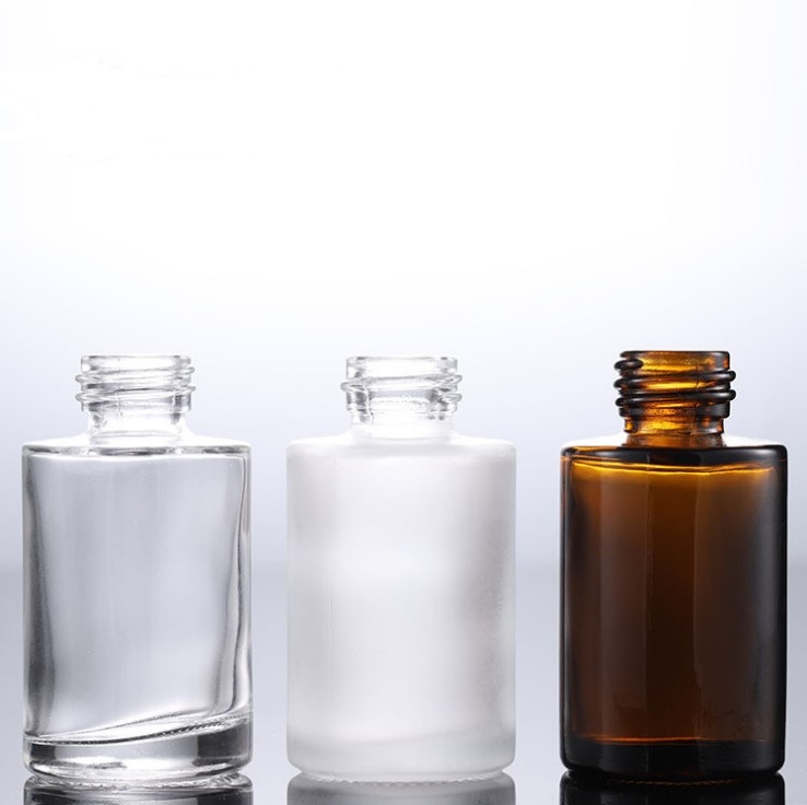 30 ml Glass Frosted Liquid Flat Top Dropper Bottle Essential Oil Serum Bottle with Dropper