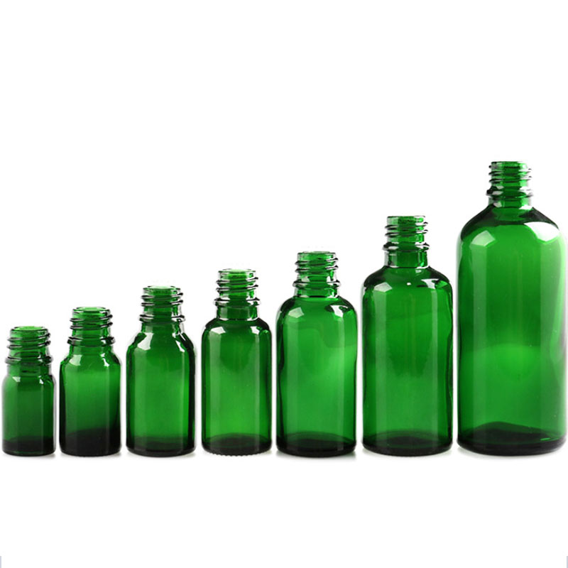 30 ml Glass Green Essential Oil Glass Dropper Bottle For Aroma With Child-Proof Cap