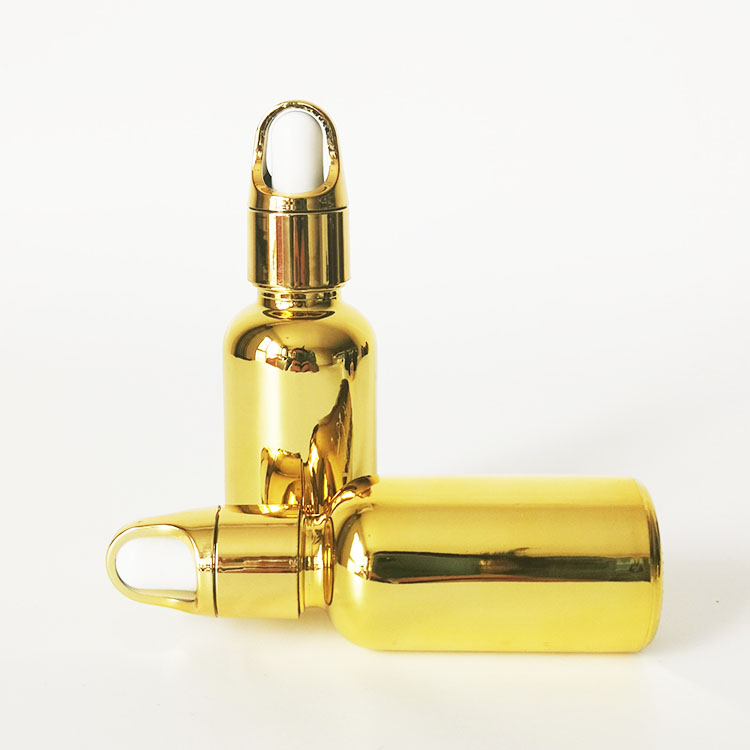 30 ml cosmetic packaging rose gold glass essential oil dropper bottles