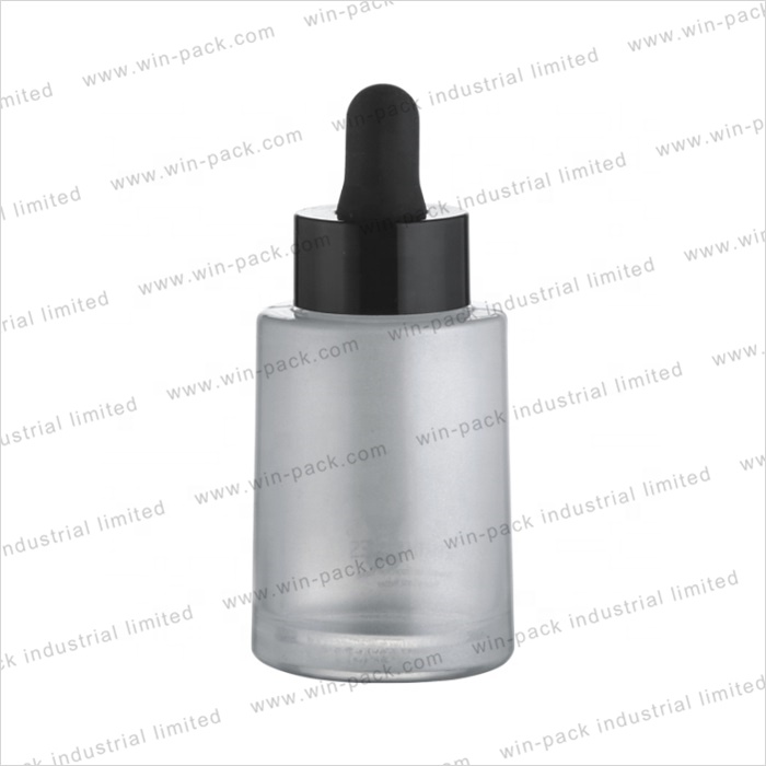 30 ml empty frosted custom color cosmetic glass dropper for essential oil bottle