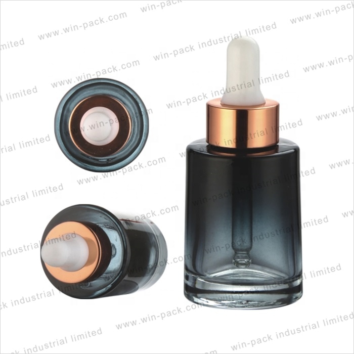 30 ml empty frosted custom color cosmetic glass dropper for essential oil bottle