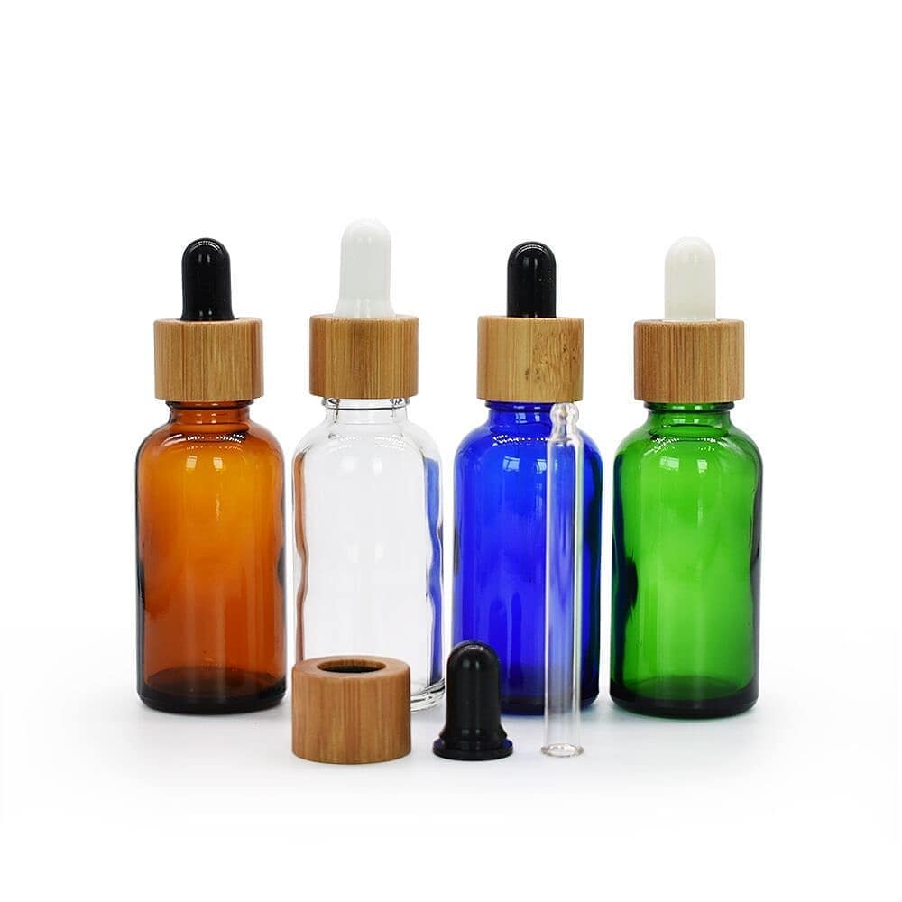 30 ml glass dropper bottle luxury matte black white amber essential hair oil bottles