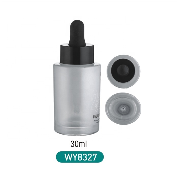 30 ml matt white custom color glass essential oil dropper bottle for cosmetic