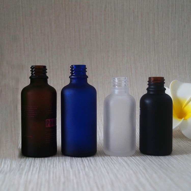 30 ml matte frosted black measuring glass dropper bottle with paper cardboard tube