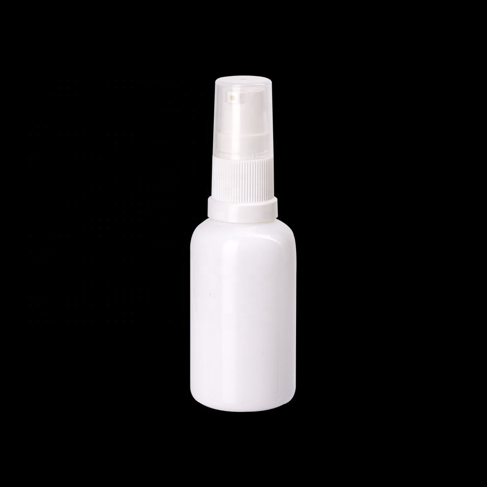 30 ml opal glass bottle cosmetic packaging 1 oz white glass milk bottles 30ml white plastic serum pump bottles