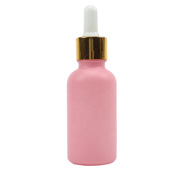 30 ml serum pink dropper bottle for essential CBD oil