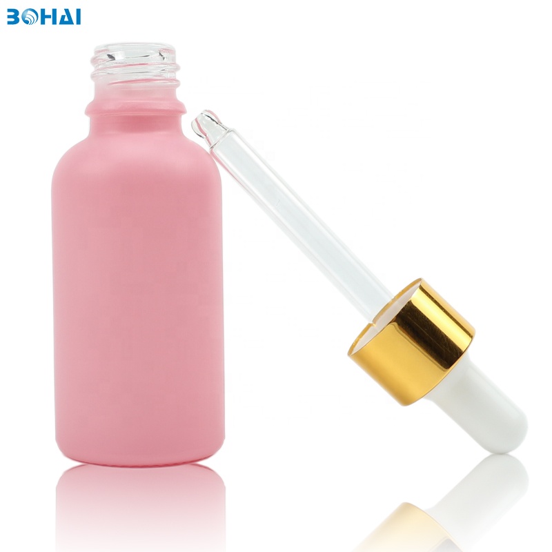 30 ml serum pink dropper bottle for essential CBD oil