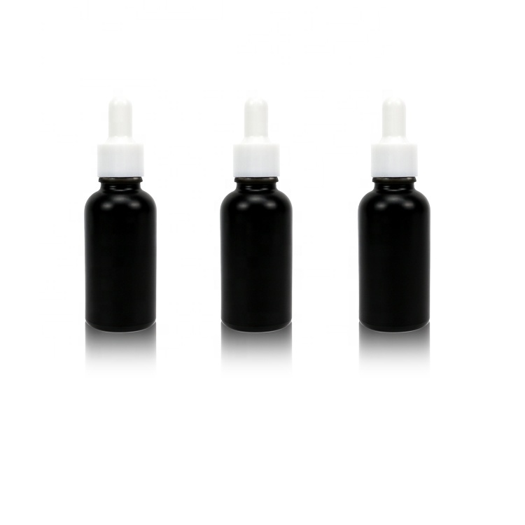 30 ml serum small opaque matte black with plastic empty dropper bottle cosmetic packaging glass jars and bottles