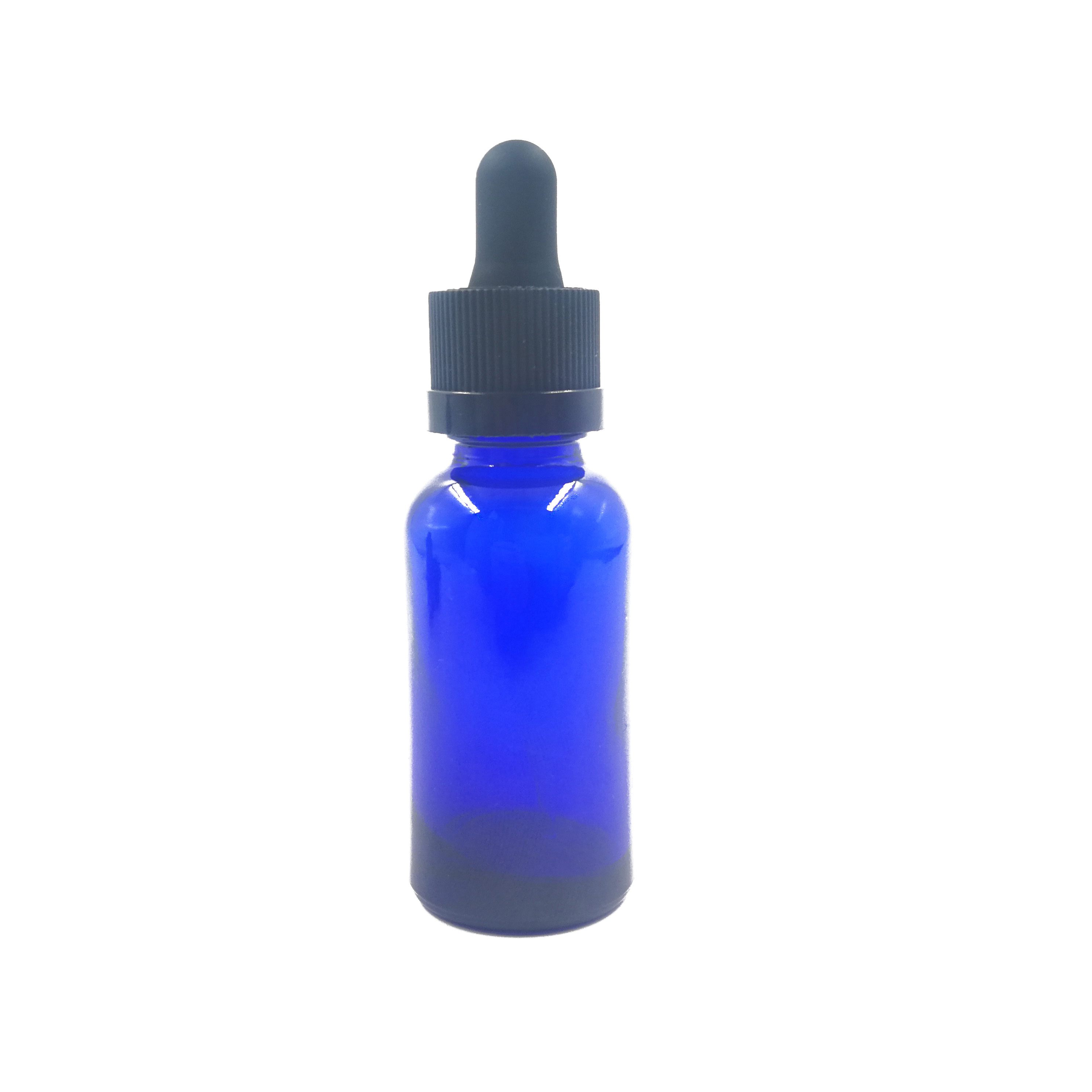 30 ml transparent blue glass bottle