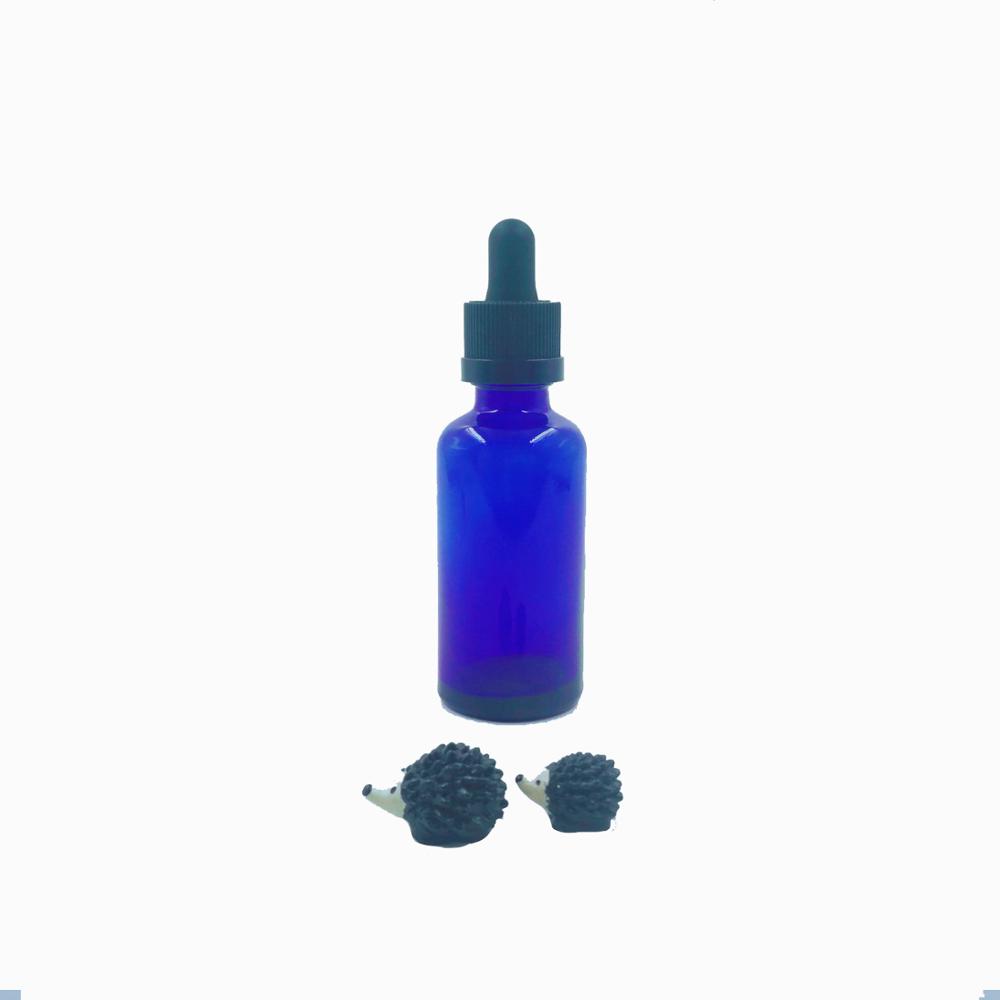 30 ml transparent blue glass bottle