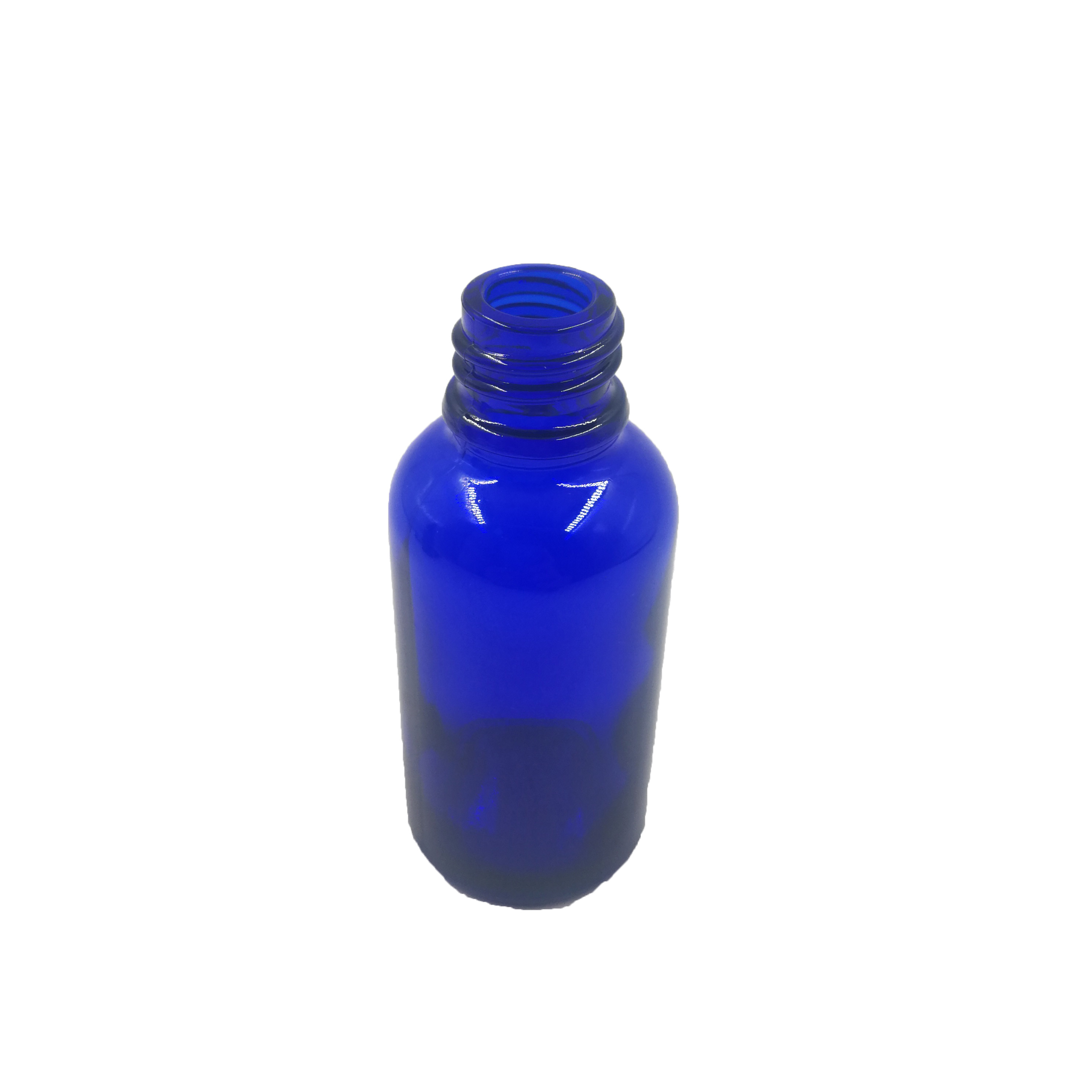 30 ml transparent blue glass bottle