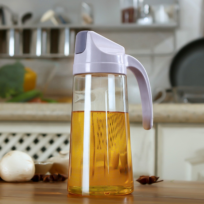 300/600/630ML Kitchen Glass Oil Bottle Dispenser Automatic Opening Closing Bottles For Oil And Vinegar Honey Olive Oil Container