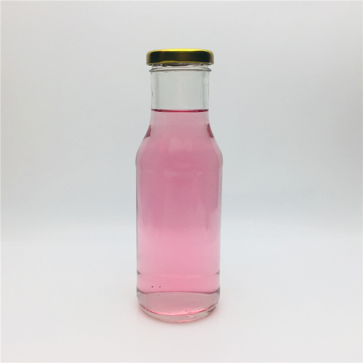 300 ml 12 oz empty soy milk packing juice glass bottles with metal lid