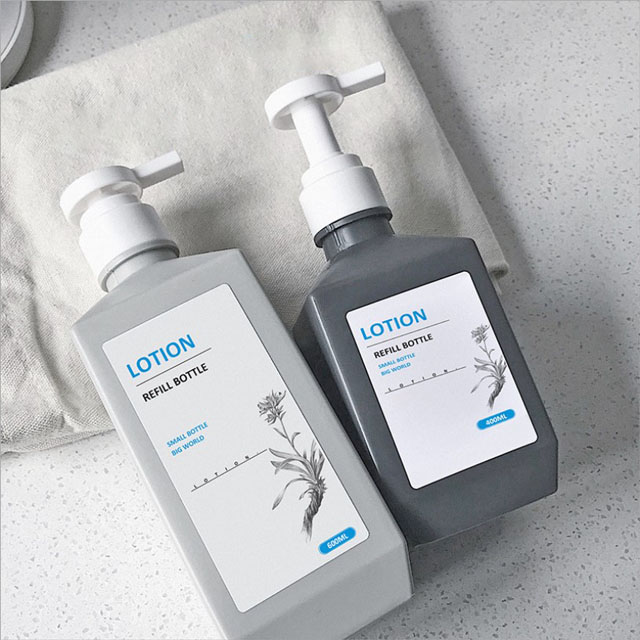 300 ml 500 ml 830 ml 1000 ml Plastic Lotion Bottle With Pump With Screen Printing