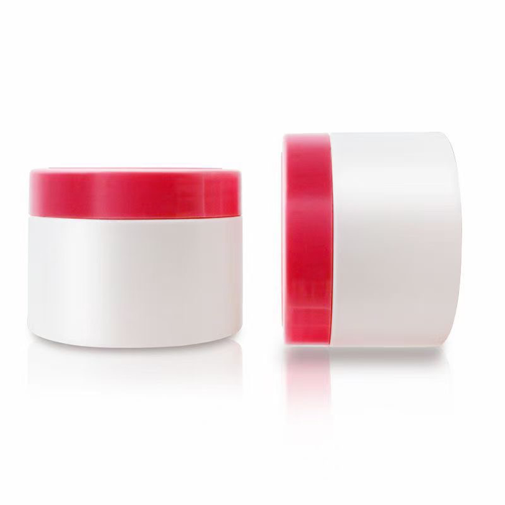 300 ml BPA Free Plastic HDPE Natural White HDPE cream Jars hand soap Containers jars with red lid