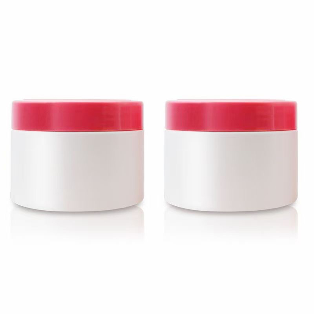 300 ml BPA Free Plastic HDPE Natural White HDPE cream Jars hand soap Containers jars with red lid
