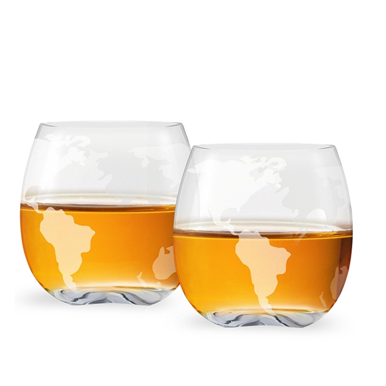 300 ml Glass mugs Glass globe glasses whiskey glass with the frosted logo
