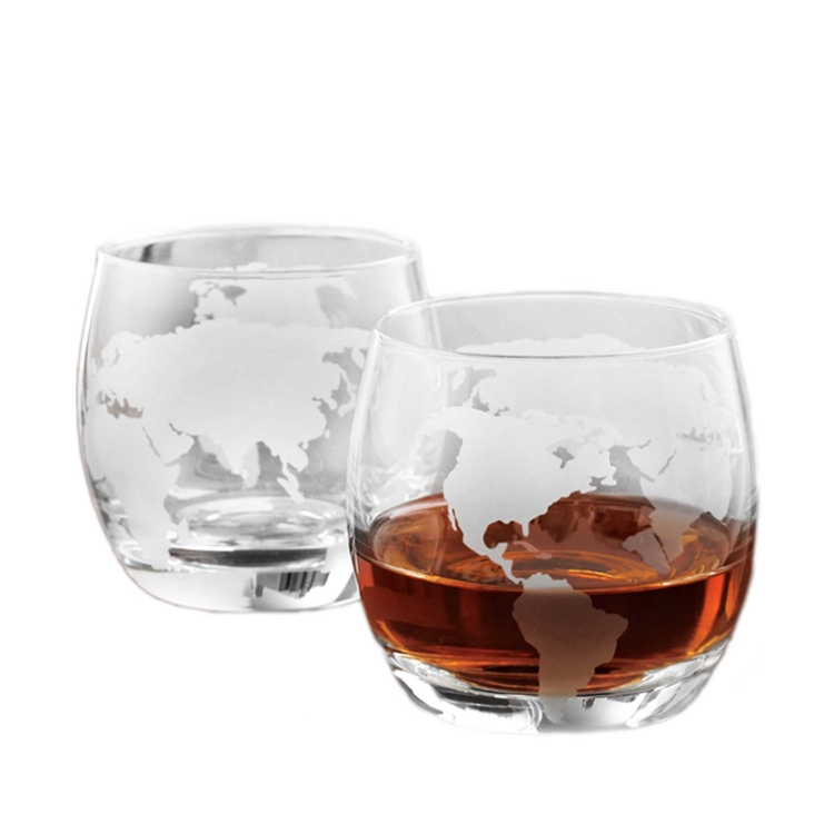 300 ml Glass mugs Glass globe glasses whiskey glass with the frosted logo