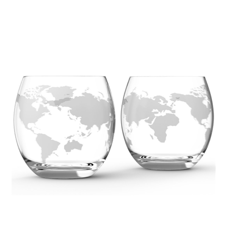 300 ml Glass mugs Glass globe glasses whiskey glass with the frosted logo