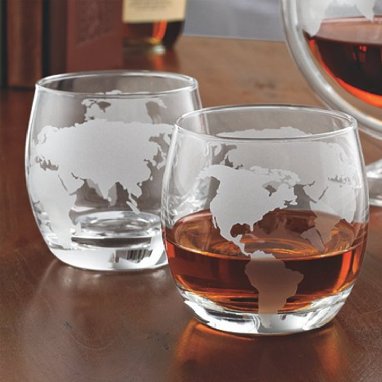 300 ml Glass mugs Glass globe glasses whiskey glass with the frosted logo