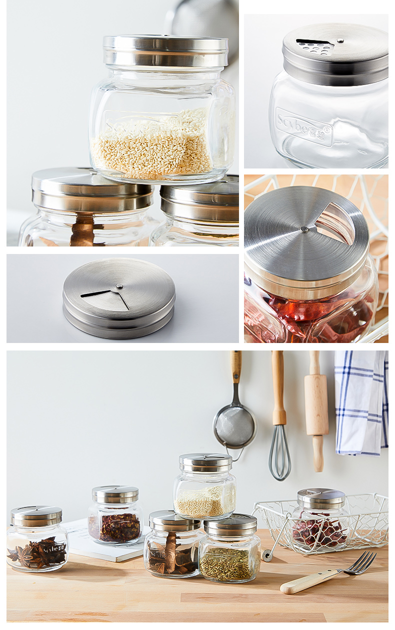 300 ml Kitchenware Glass Seasoning Jar Seasoning Pot