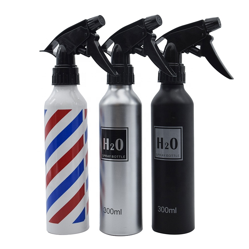 300ML Aluminum Fine Mist Trigger Spray Bottle Aluminum Spray Water Bottle For Salon Barber Stylist Bottle