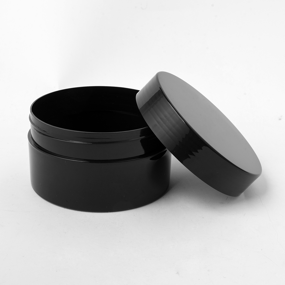 300ML  PP Cream plastic container cosmetic jar matte black