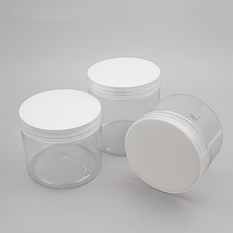 300g 400g 500g empty Clear big capacity Clear cover/Aluminum cover PET tea jar Candy plastic jar