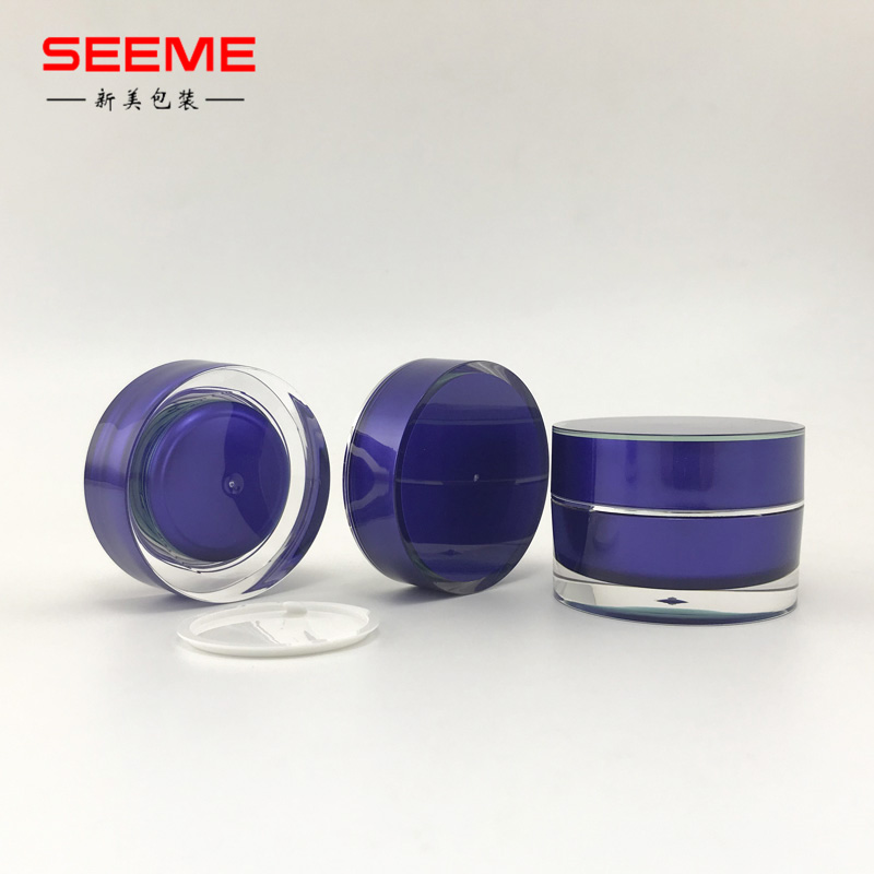 300g acrylic cosmetic straight round shape plastic cream jars