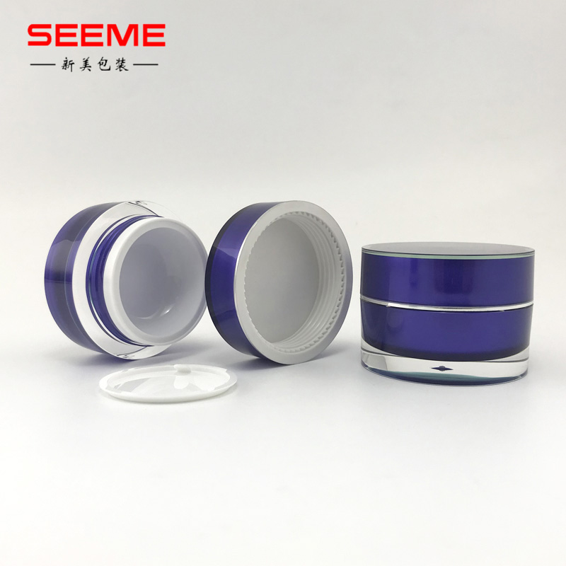 300g acrylic cosmetic straight round shape plastic cream jars