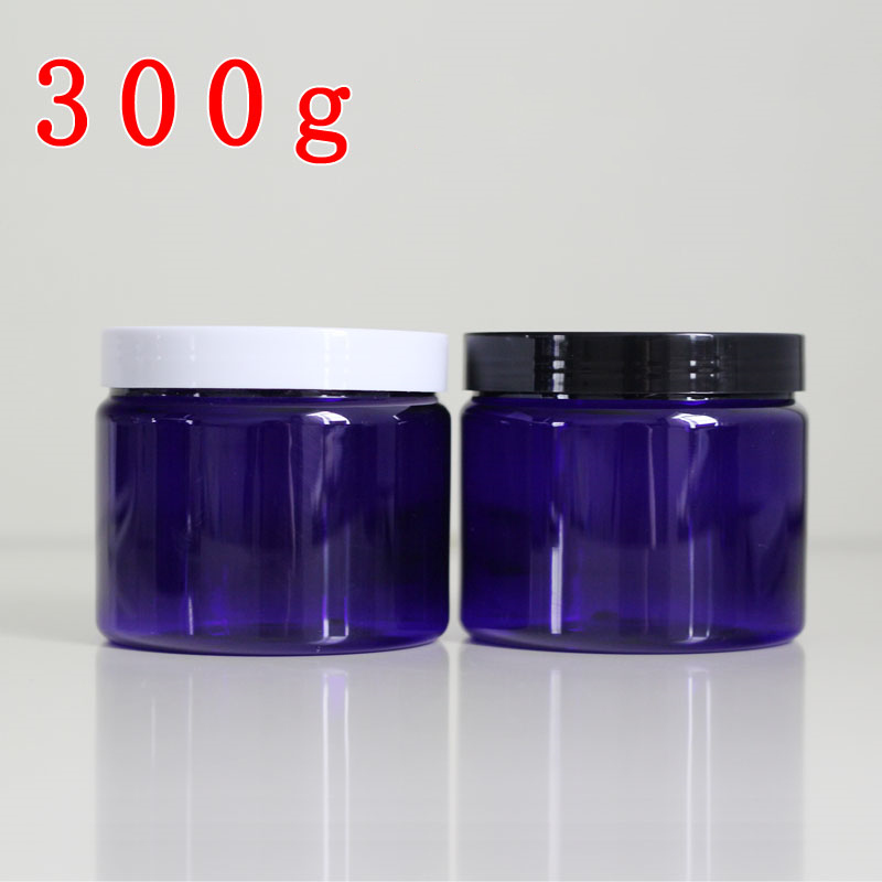 300g empty PET white cream jar cosmetic packaging material Skin Care Cream conditioner plastic jar
