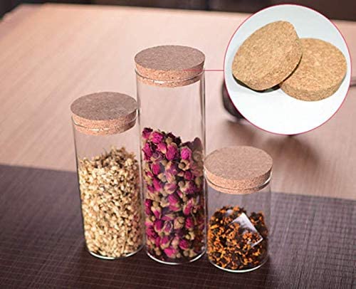 300ml/10oz Empty Clear Glass Heat-resistant Airtight Canister with Cork Multipurpose Tea-leaf Candy Coffee Beans Storage Jar Can