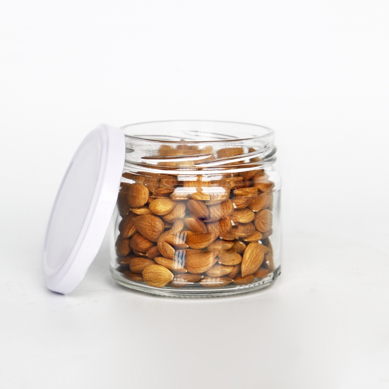300ml 10oz Topsale Clear Glass Canning Jar/Glass Caviar Bottle/ Glass Jam Jar With Screw lid